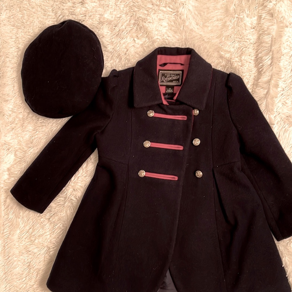 Rothschild girls coat and matching hat
